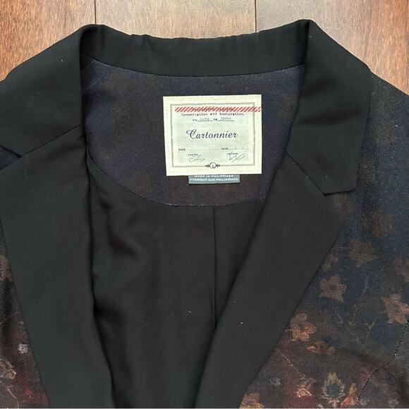 Cartonnier Tuxedo Blazer Ombré Floral Pattern, Size 4 - Picture 16 of 16